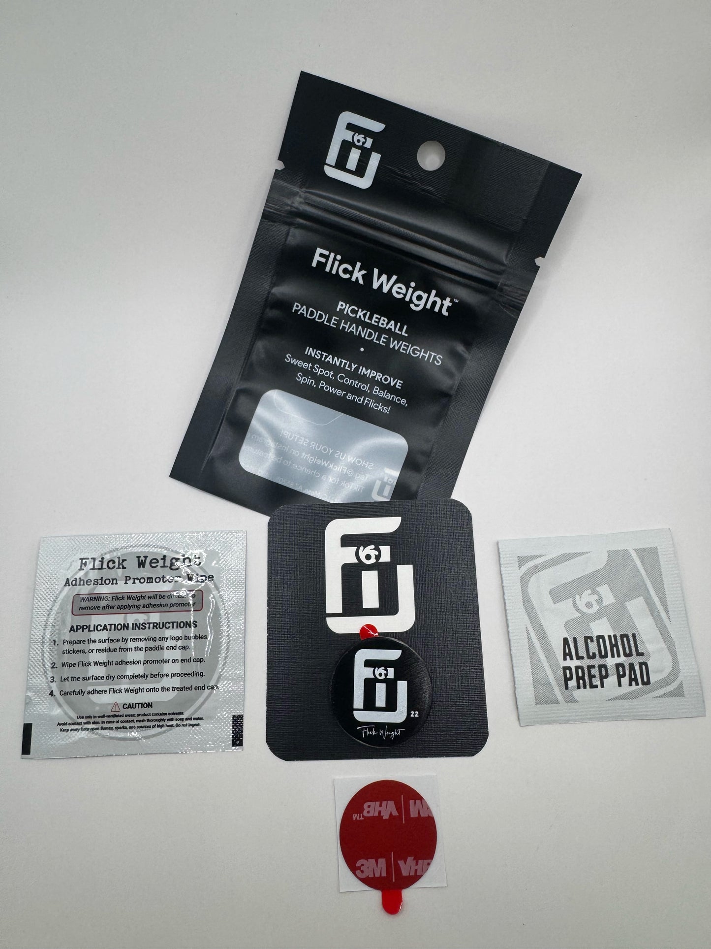 22 Gram Flick Weight made of tungsten and everything that comes in the package with it.