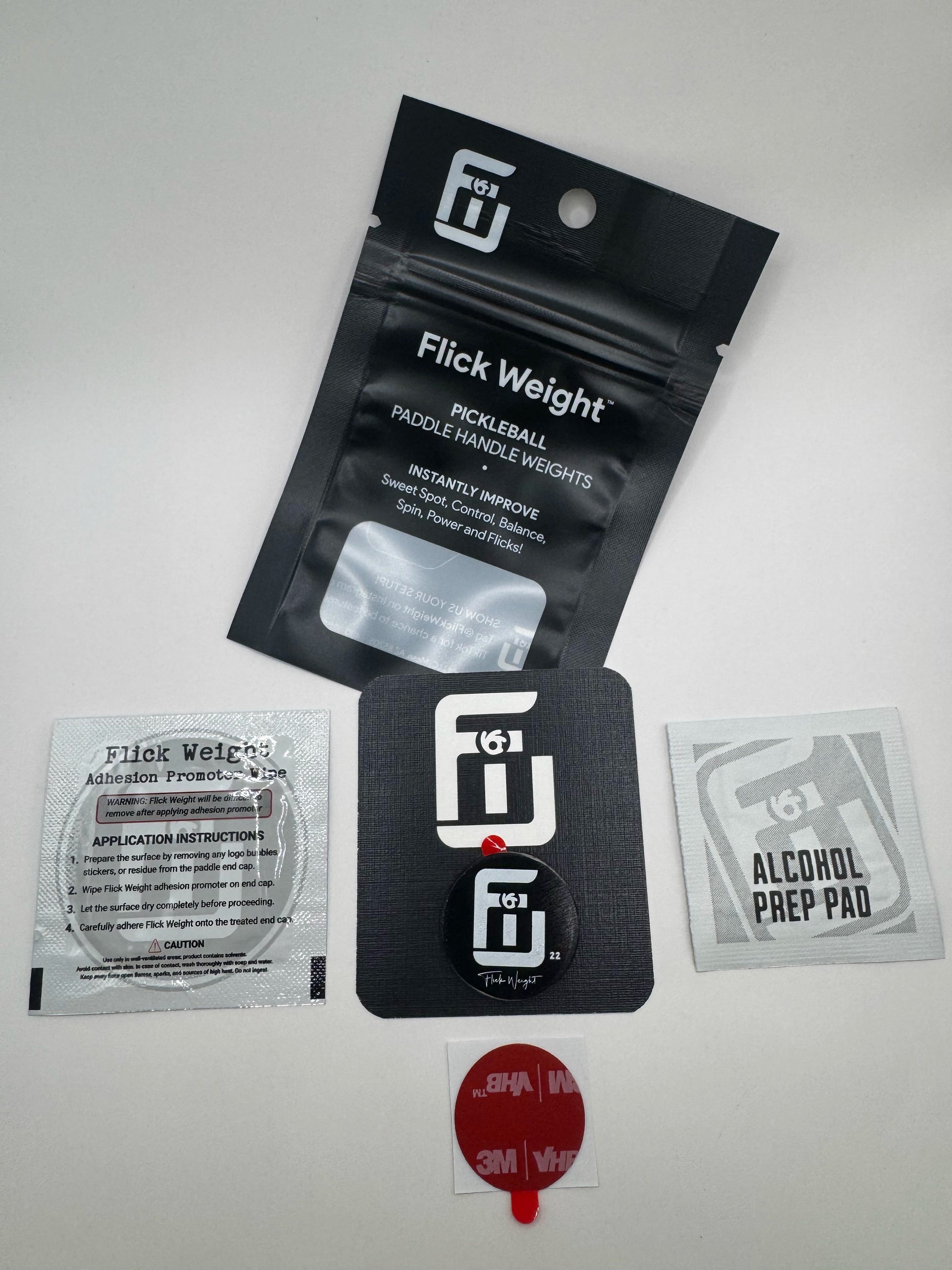 22 Gram Flick Weight made of tungsten and everything that comes in the package with it.