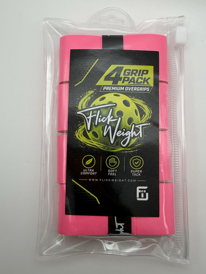 Flick Weight Pickleball Overgrips – 4 Pack