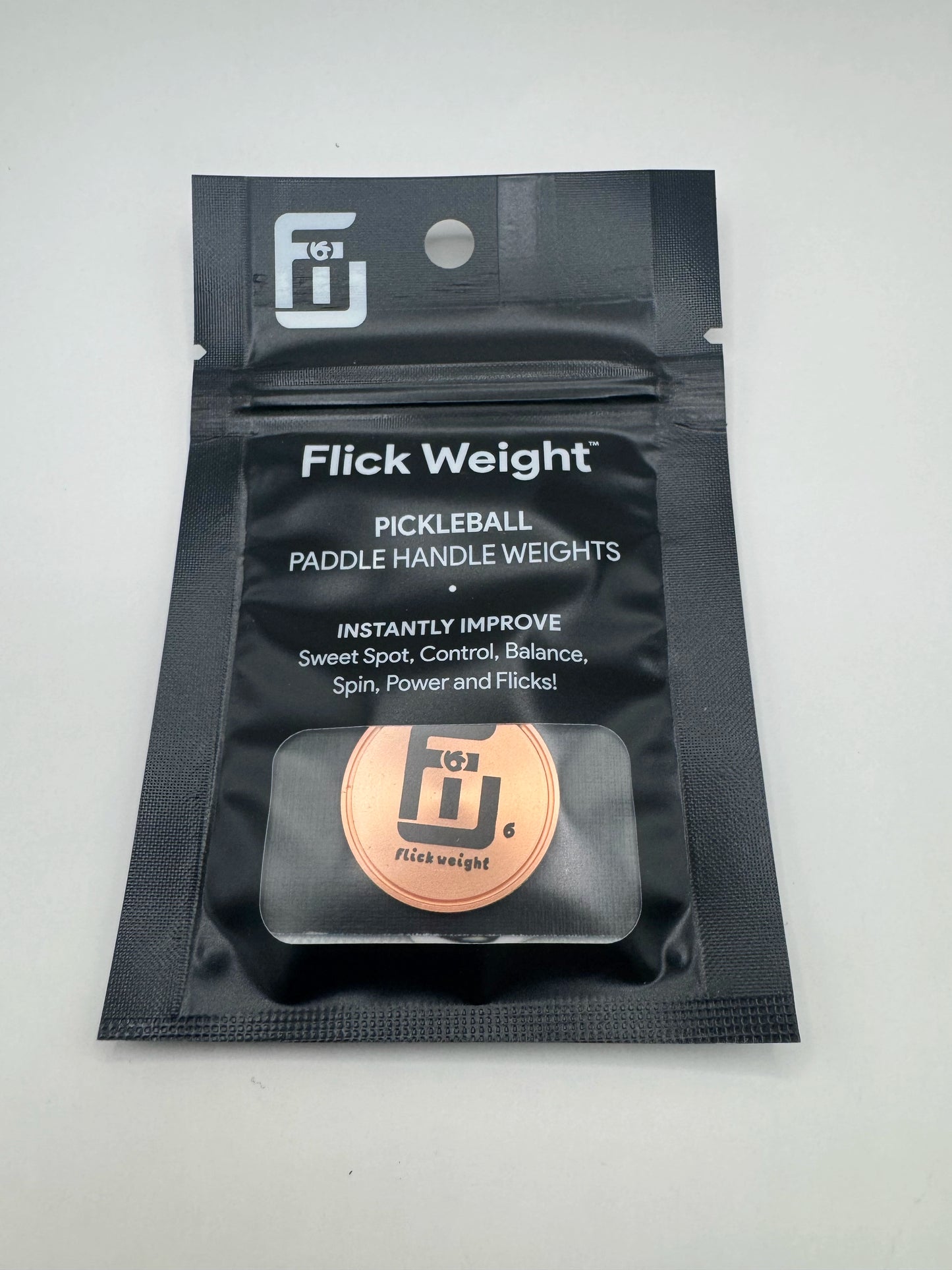 6 gram premium copper flick weight inside package