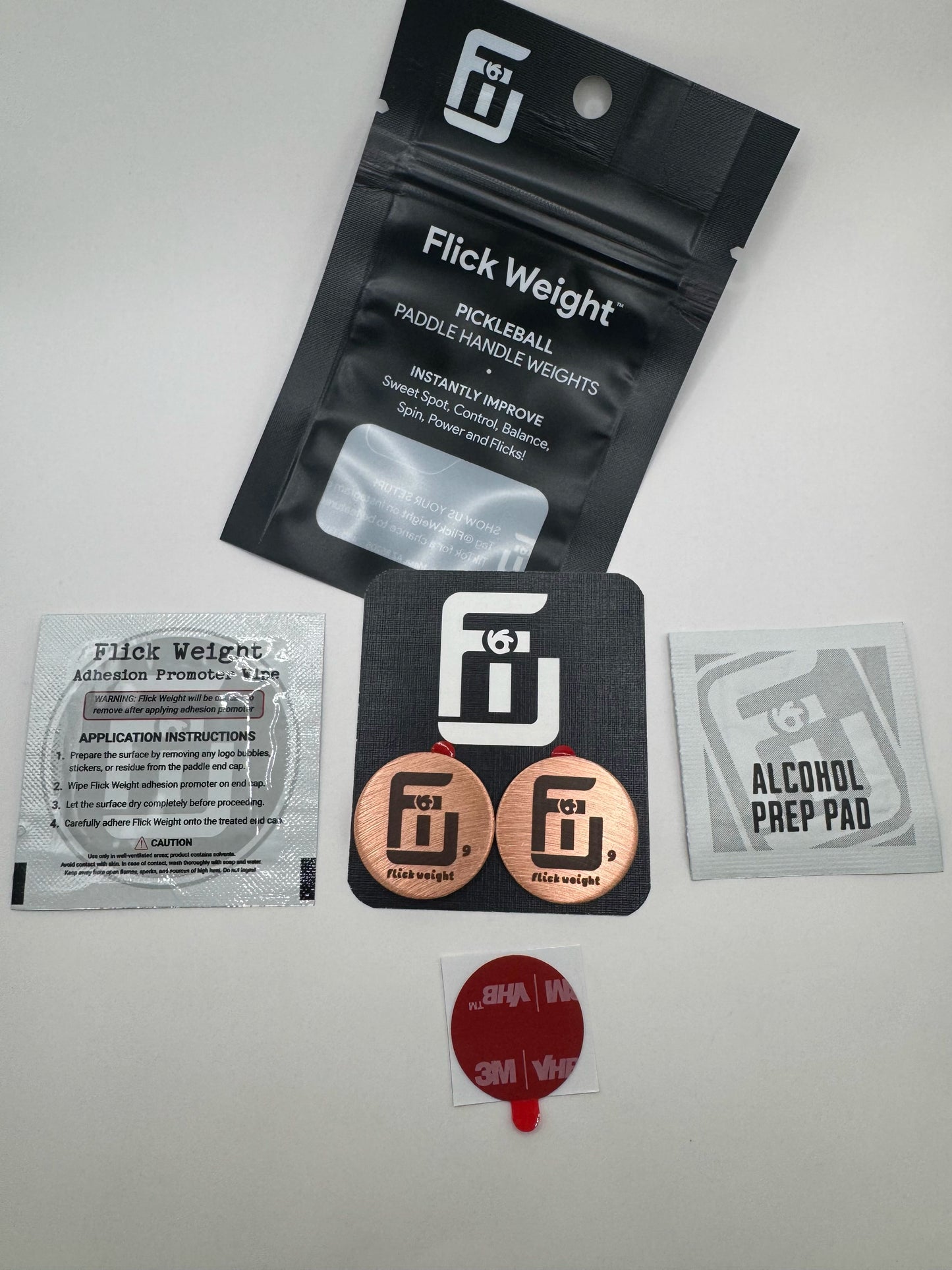 9g flick weight package and its contents showing