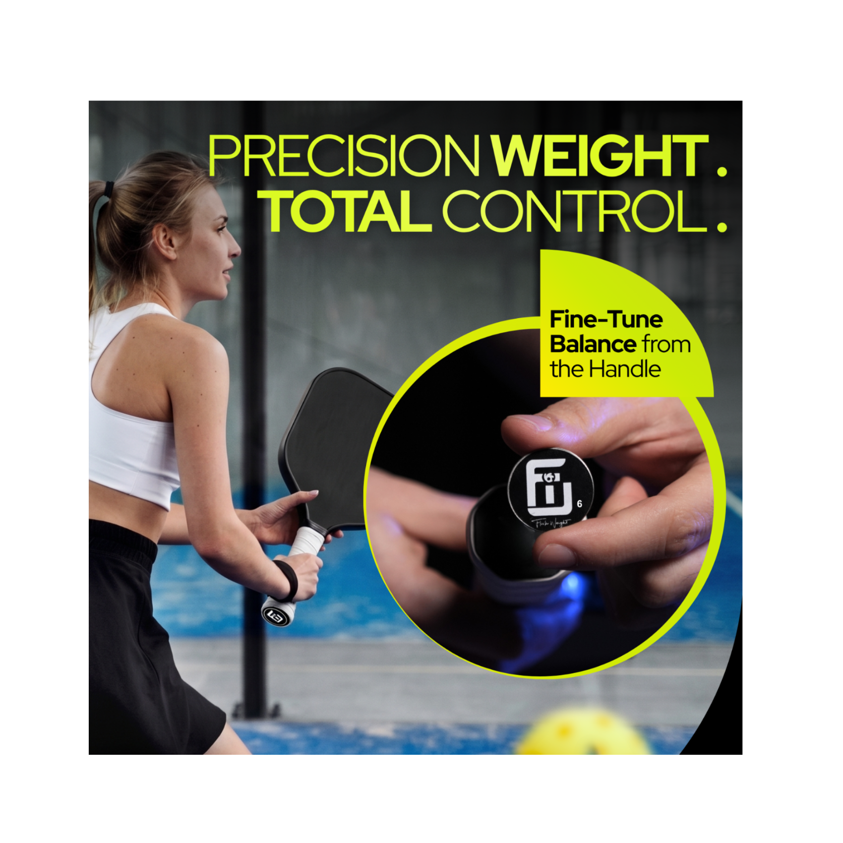Flick weight on a pickleball paddle