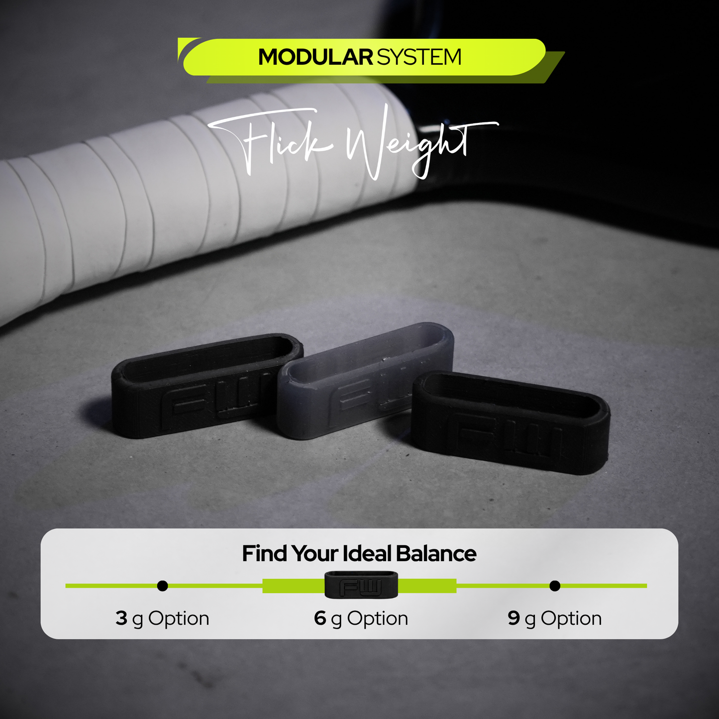 Flick Weight Reflex Bands for pickleball accessories and paddle balance