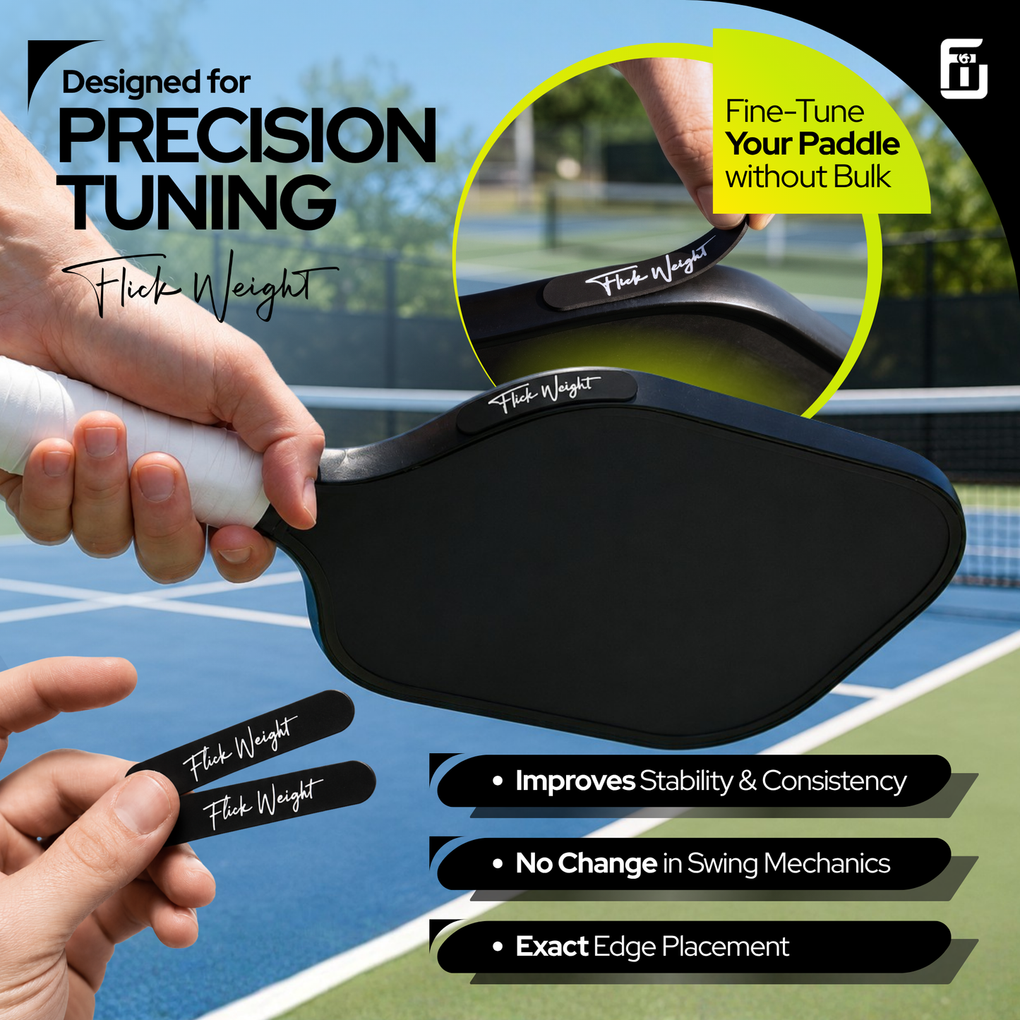 Flick Weight Starter pack pickleball Paddle Weights 3g strips