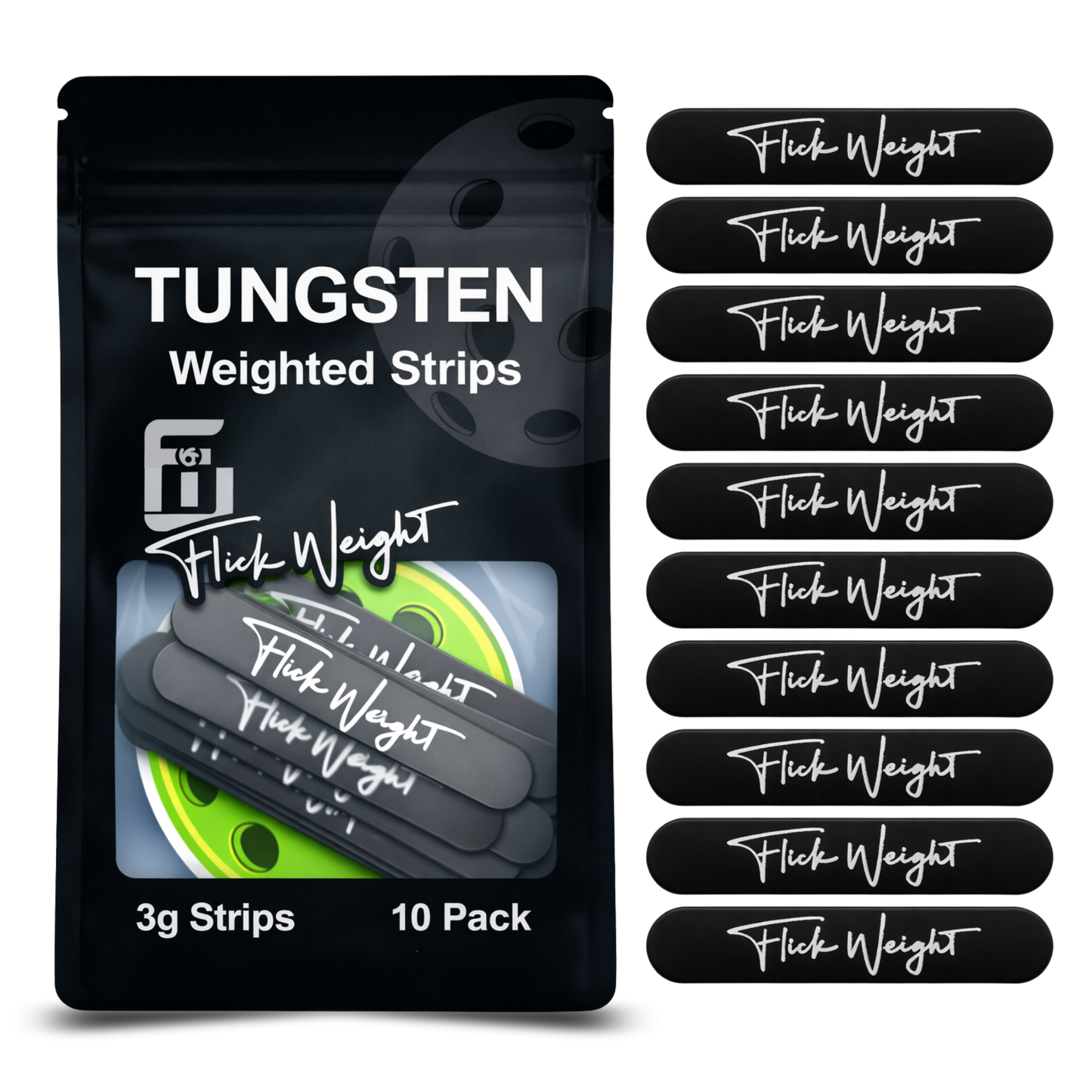 Flick weight 3g Tungsten strips for pickleball paddle tuning