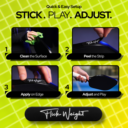 How to apply flick weight 3g strips to pickleball paddle