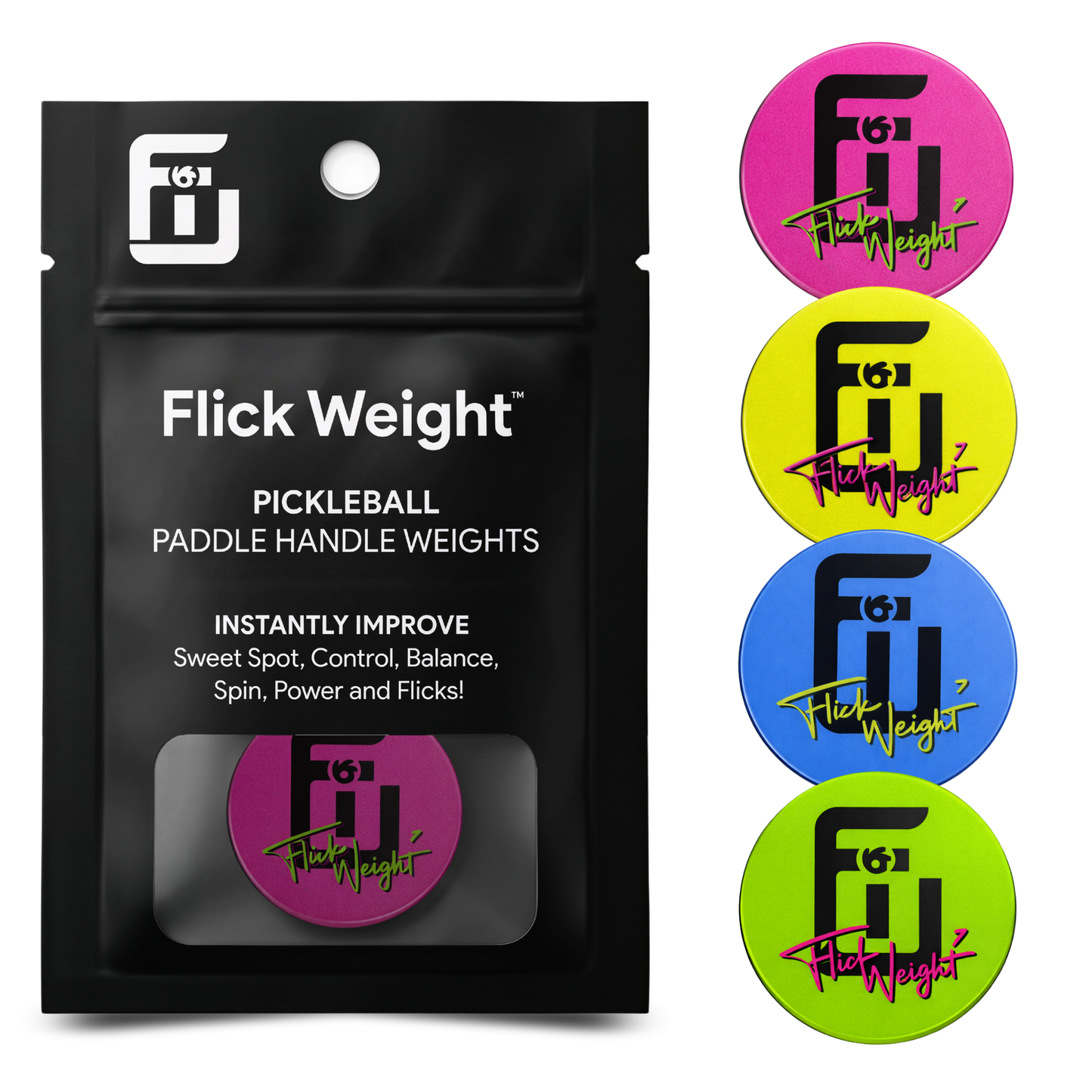 Neon Lead Flick Weight 4 pack - 7g flick weights