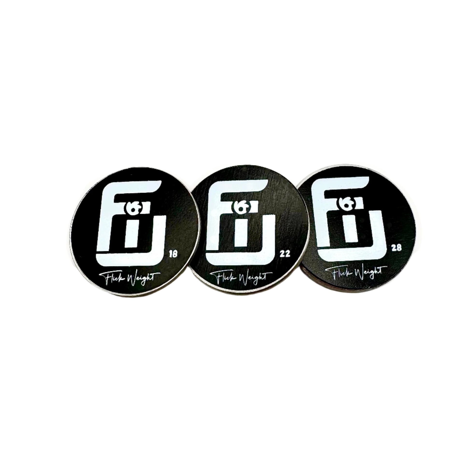 Flick Weight 3 pack of Tungsten paddle weights 
