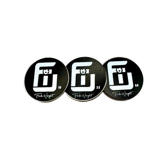 Flick Weight 3 pack of Tungsten paddle weights 
